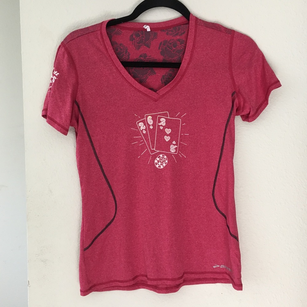 Red Brooks Las Vegas running shirt